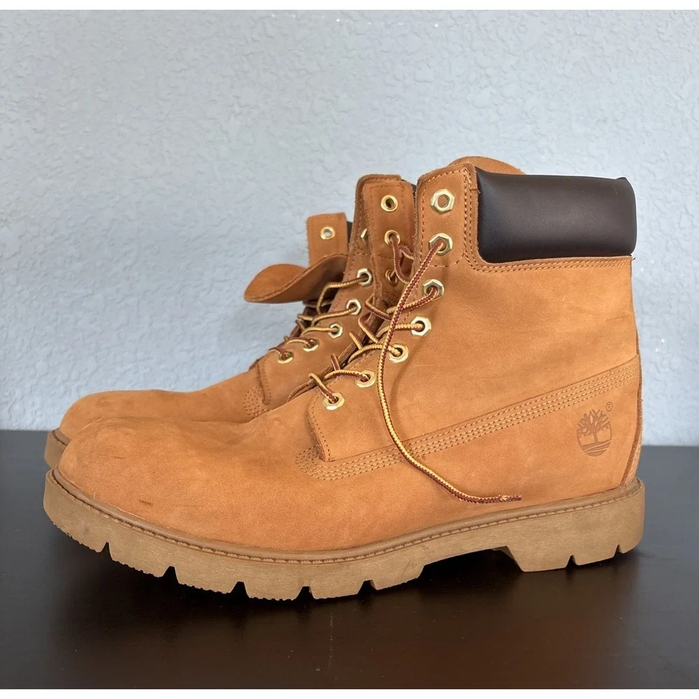 Timberland 6 Inch Premium Waterproof Boot Wheat Nubuck Sz 12 Mens TB18094.